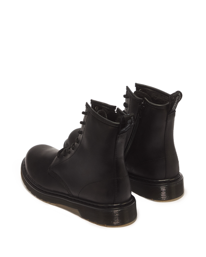 Junior 1460 Faux Fur Lined Boots in Black