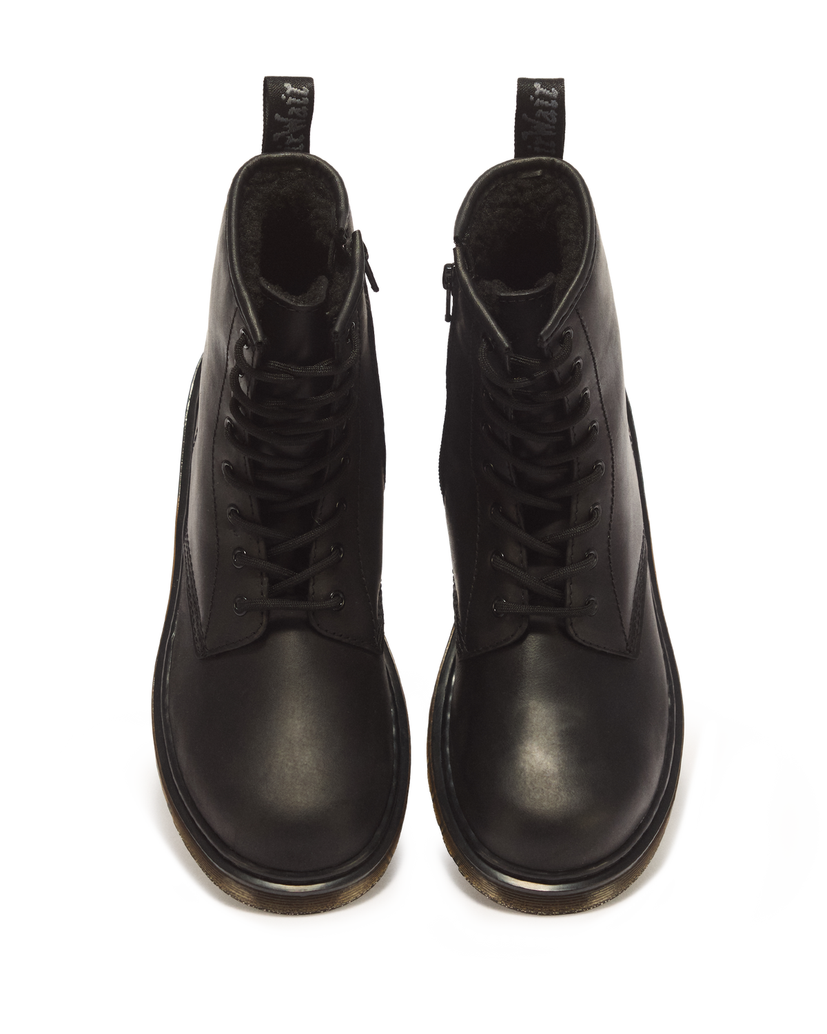 Junior 1460 Faux Fur Lined Boots in Black