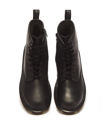Junior 1460 Faux Fur Lined Boots in Black