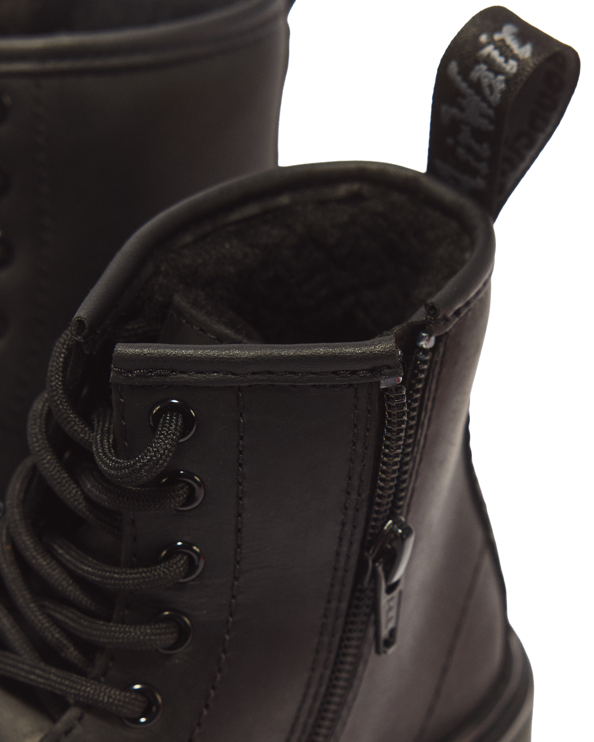 Junior 1460 Faux Fur Lined Boots in Black