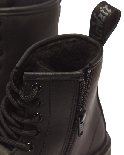 Junior 1460 Faux Fur Lined Boots in Black