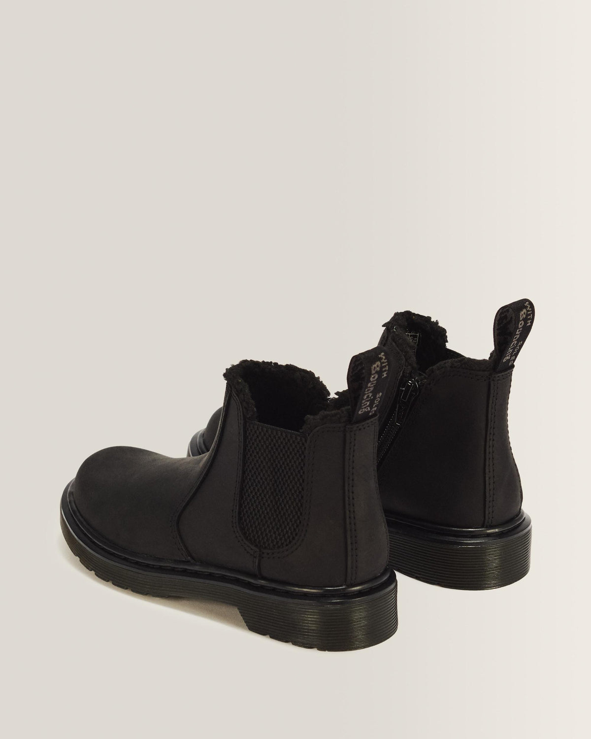 Junior 2976 Leonore Faux Fur Lined Chelsea Boots in Black