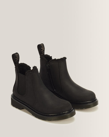 Junior 2976 Leonore Faux Fur Lined Chelsea Boots in Black