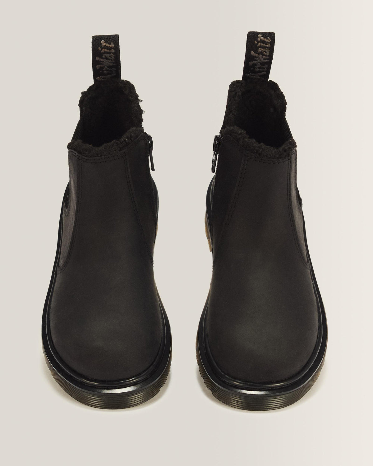 Junior 2976 Leonore Faux Fur Lined Chelsea Boots in Black