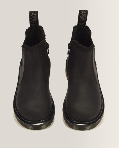 Junior 2976 Leonore Faux Fur Lined Chelsea Boots in Black