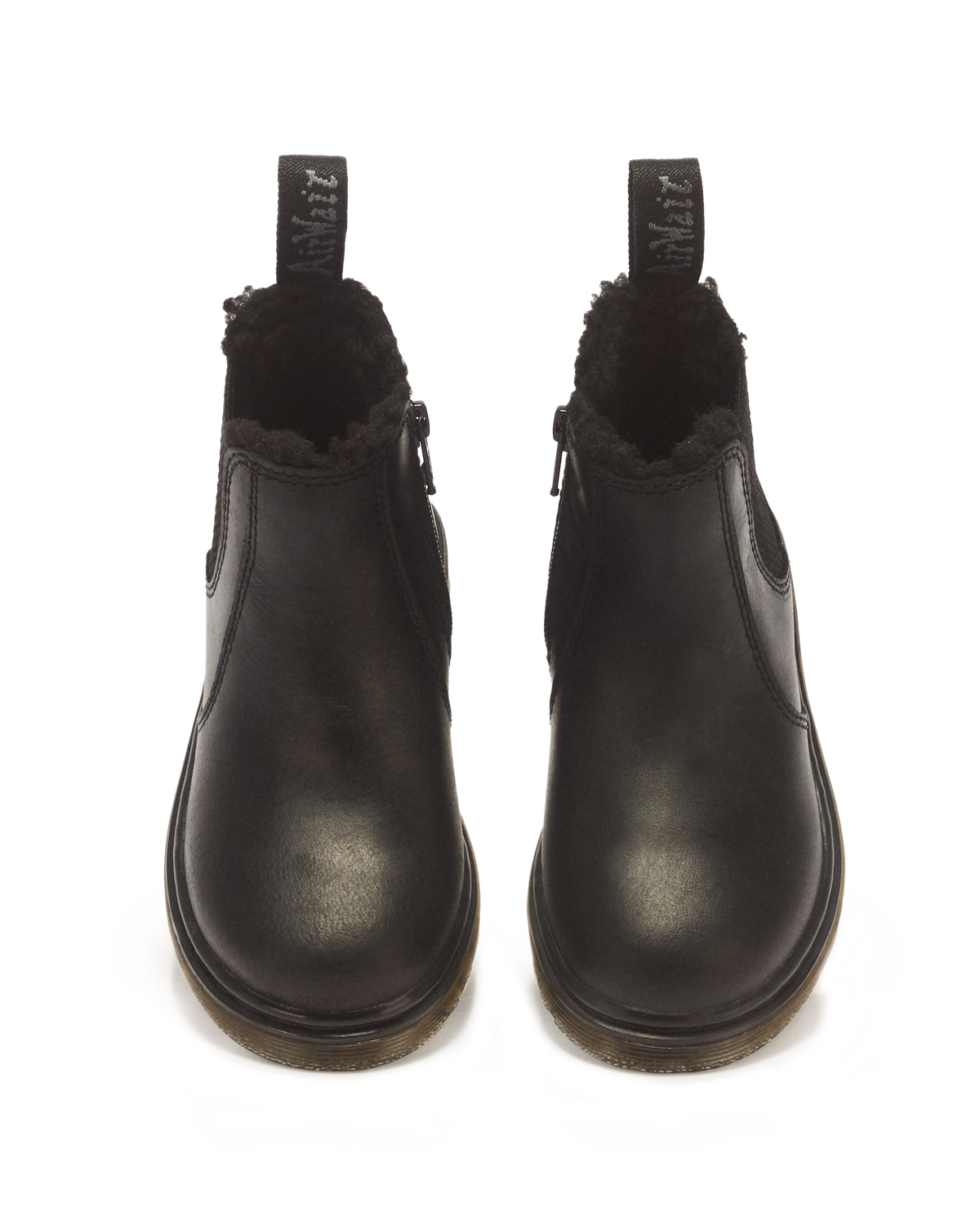 Toddler 2976 Faux Fur Lined Chelsea Boots in Black