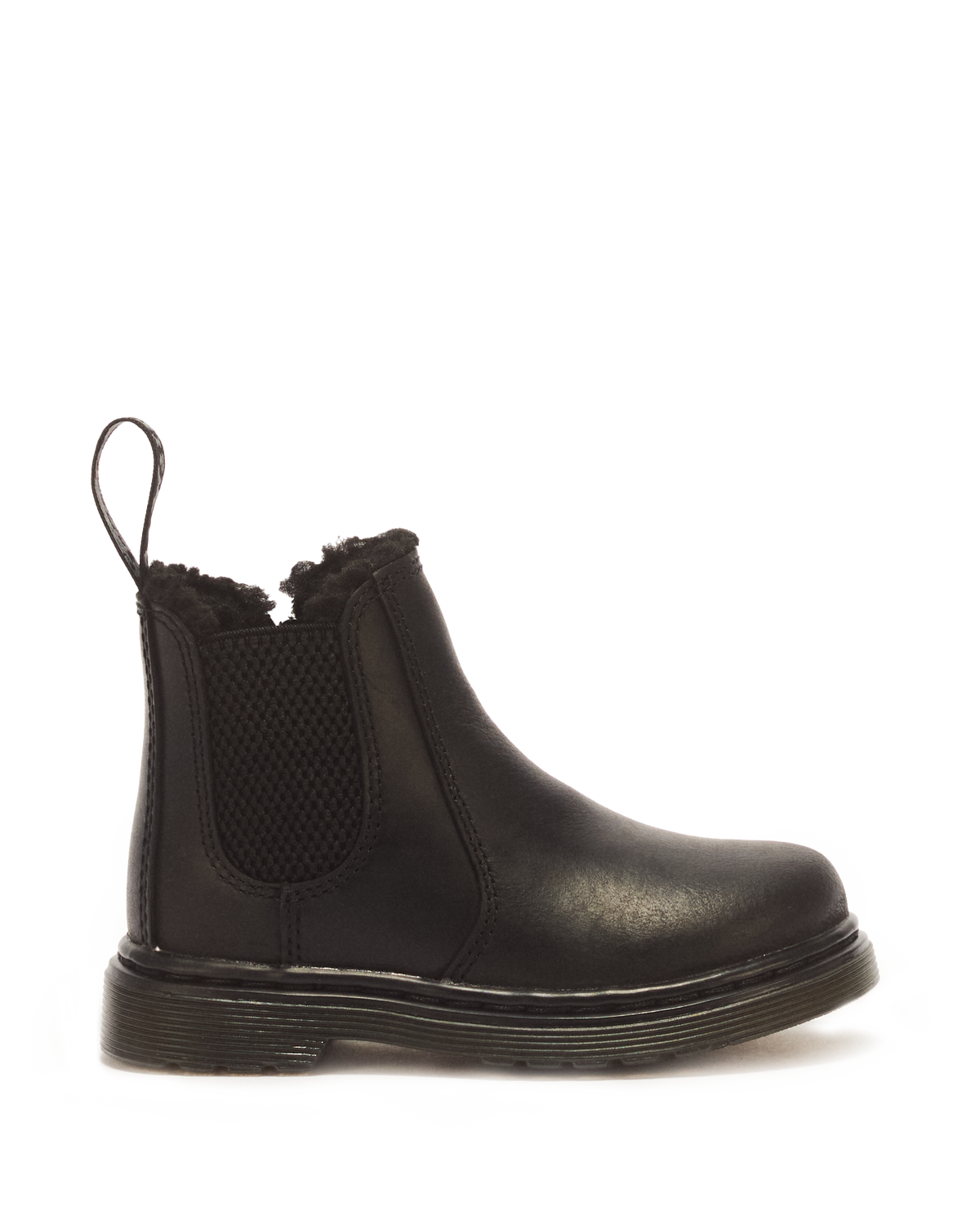 Toddler 2976 Faux Fur Lined Chelsea Boots in Black