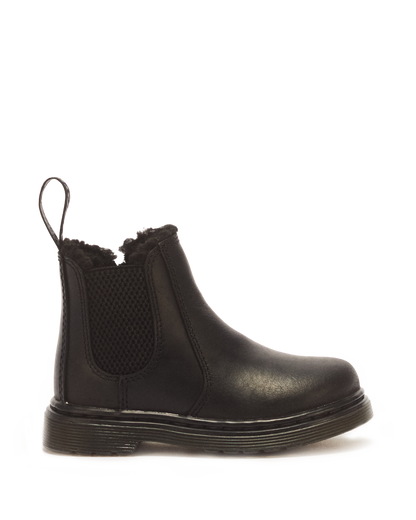 Toddler 2976 Faux Fur Lined Chelsea Boots in Black