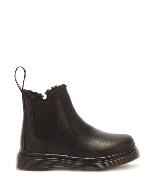 Toddler 2976 Faux Fur Lined Chelsea Boots in Black