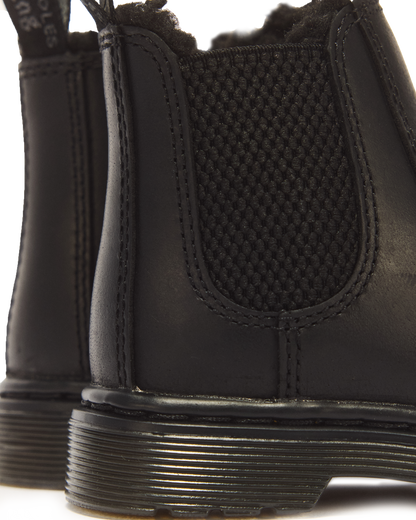 Toddler 2976 Faux Fur Lined Chelsea Boots in Black