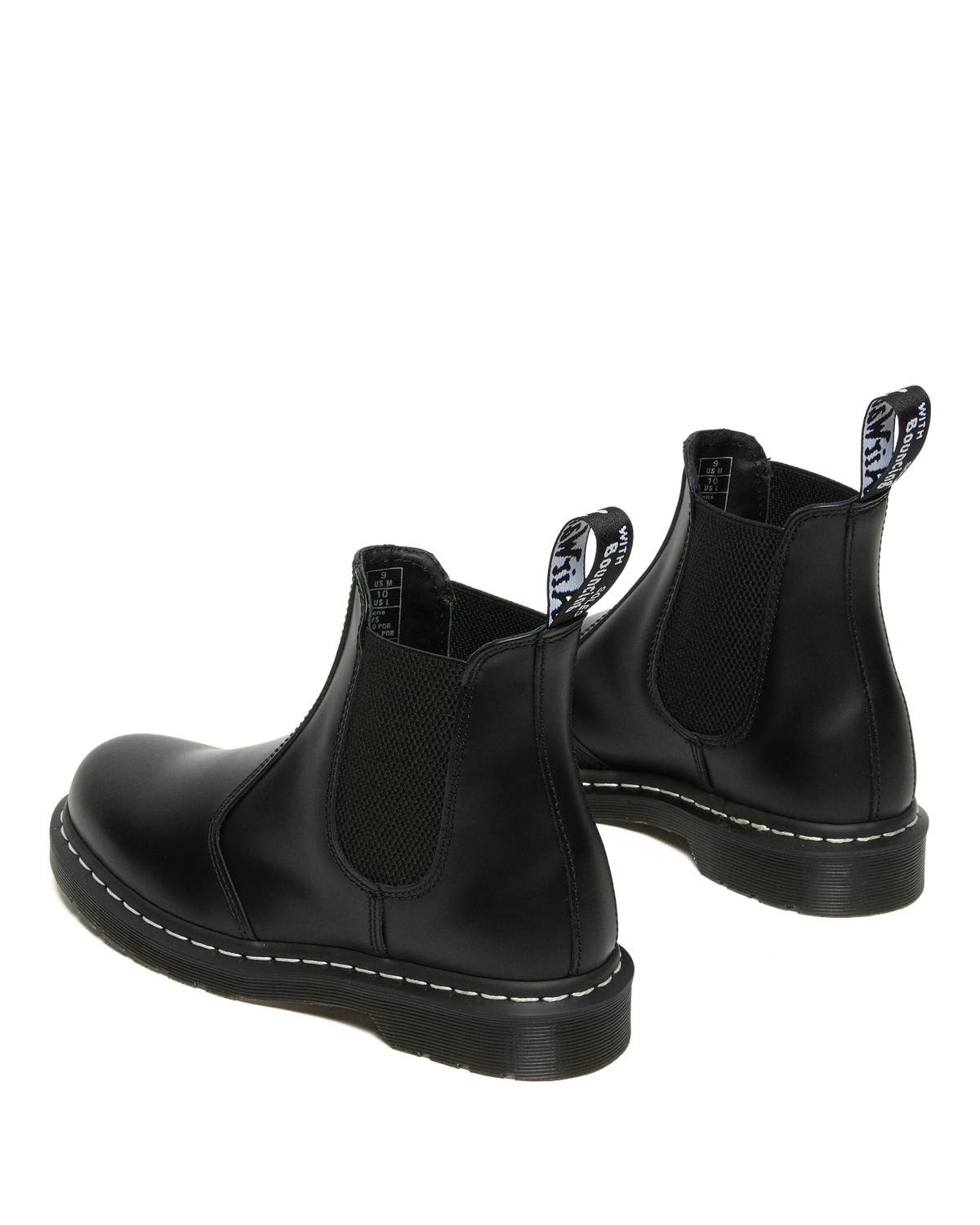 2976 Contrast Leather Chelsea Boots in Black