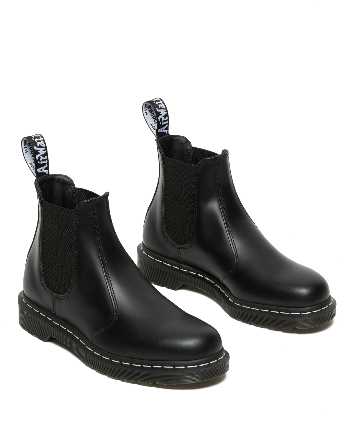2976 Contrast Leather Chelsea Boots in Black