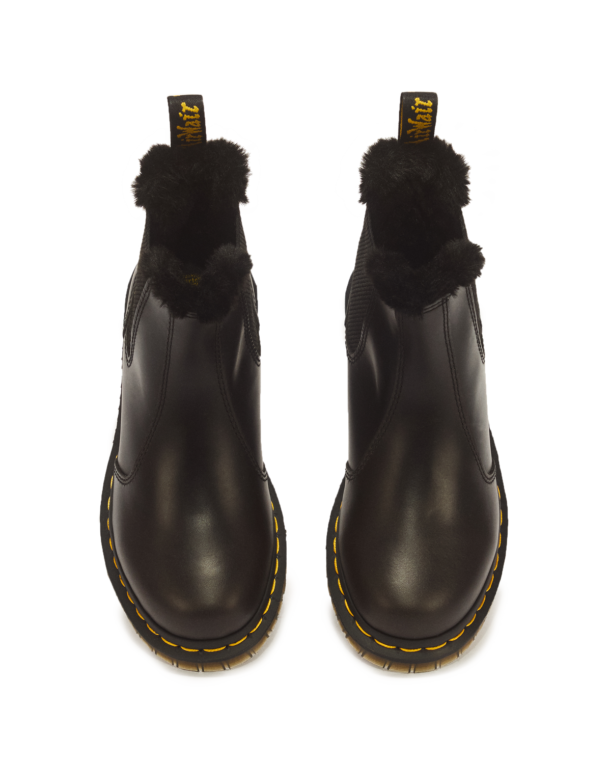 2976 Leonore Faux Fur Lined Chelsea Boots in Dark Grey