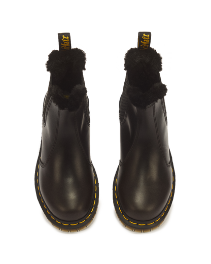 2976 Leonore Faux Fur Lined Chelsea Boots in Dark Grey