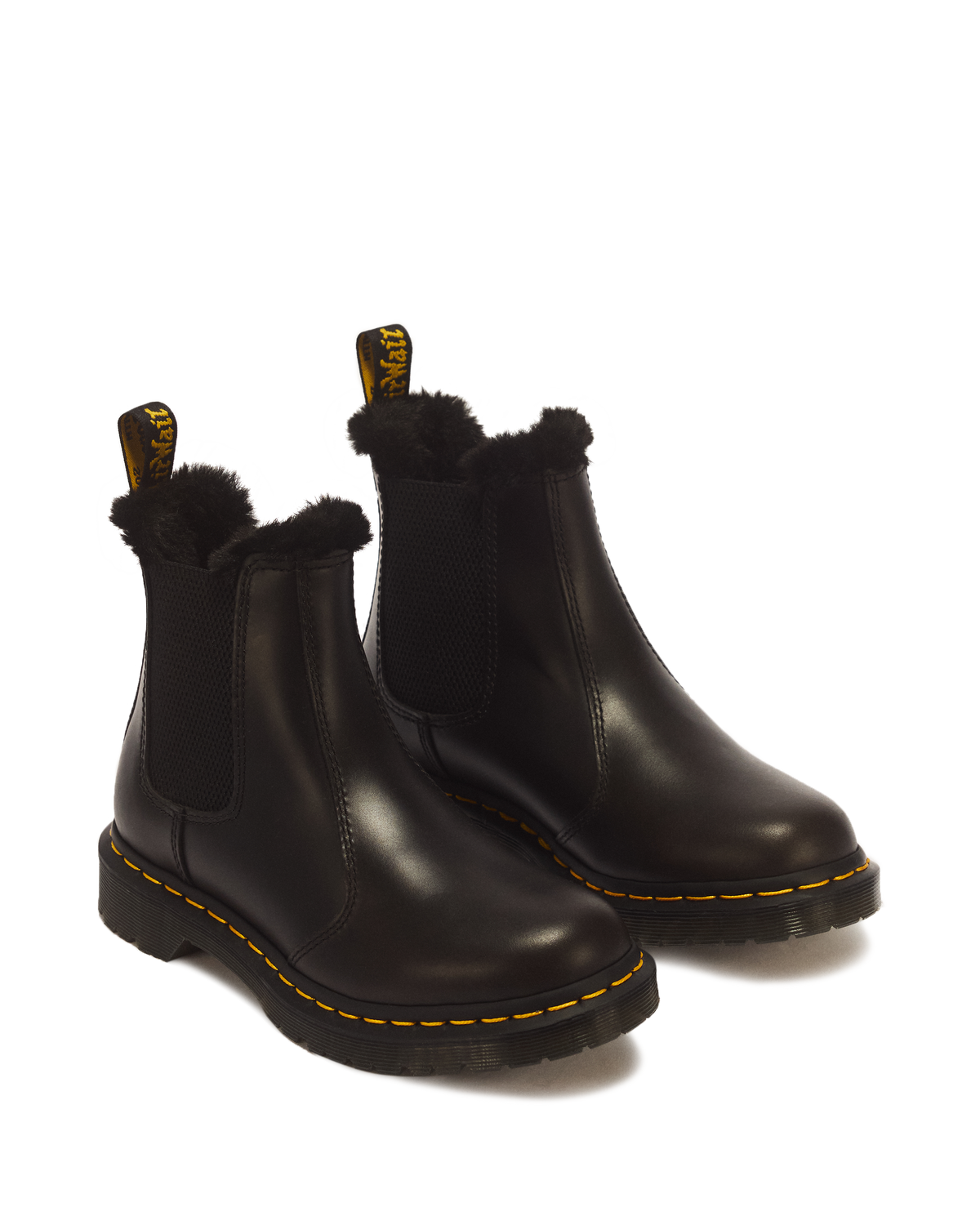 2976 Leonore Faux Fur Lined Chelsea Boots in Dark Grey