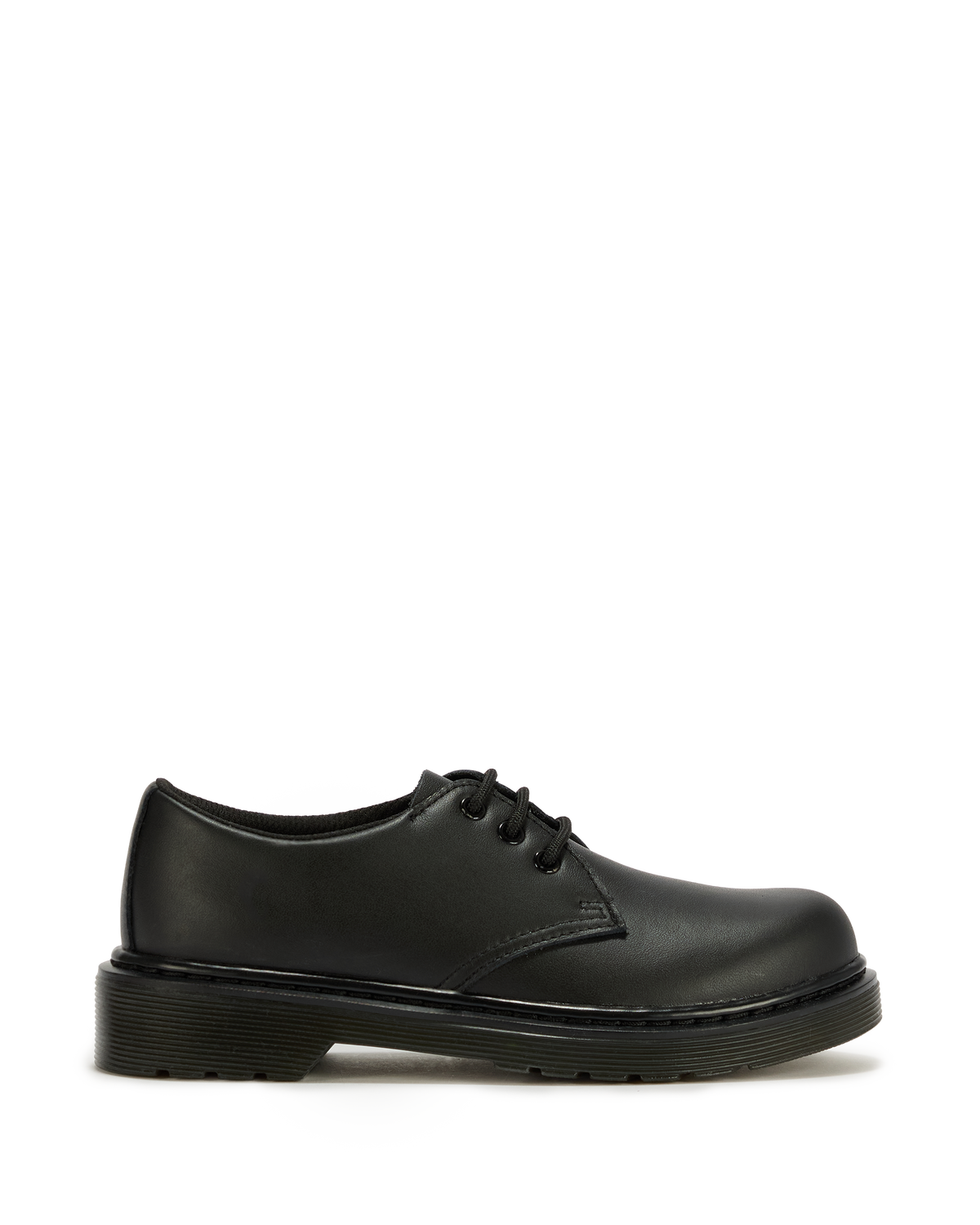 Junior 1461 Mono Softy T Leather Shoes in Black