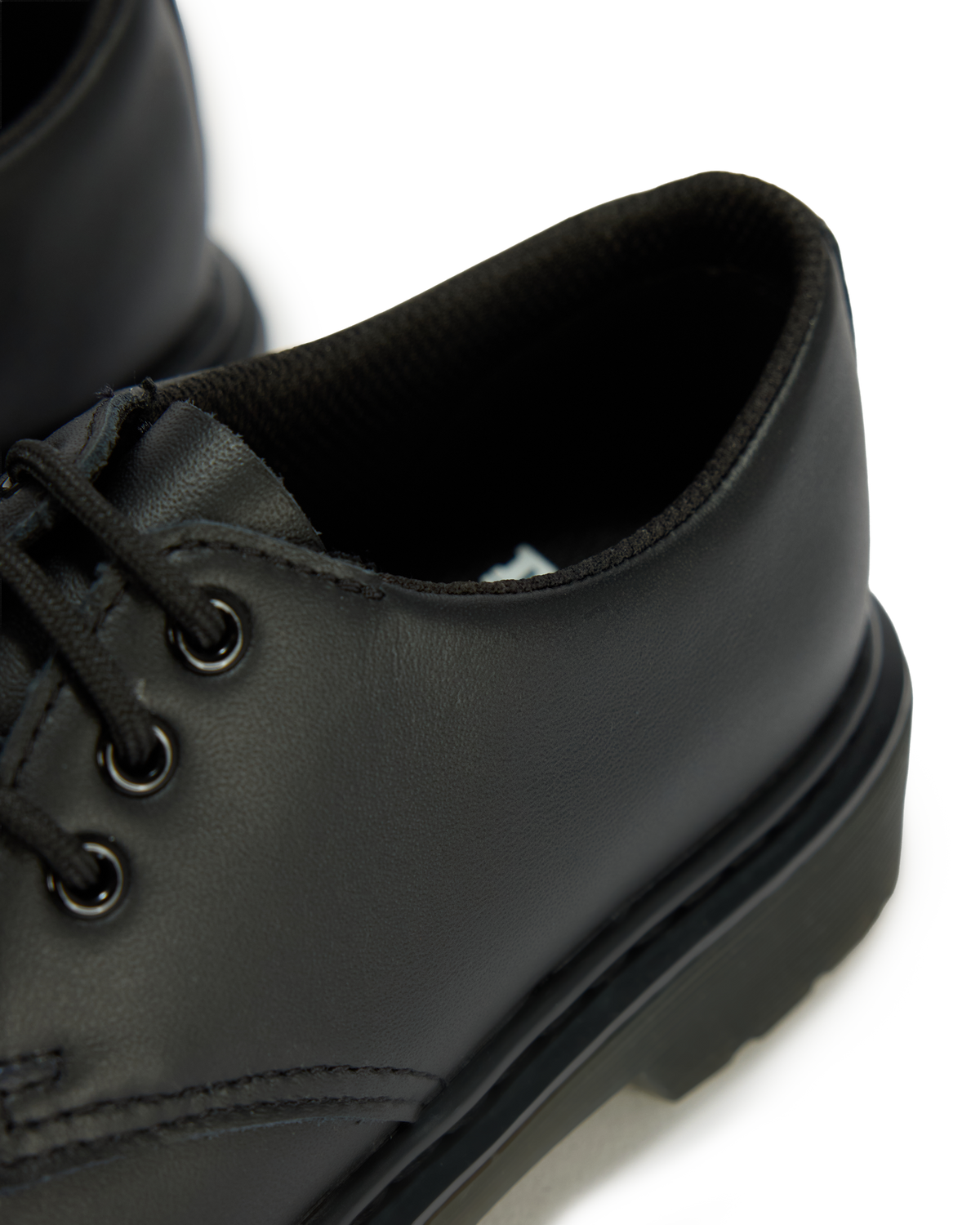Junior 1461 Mono Softy T Leather Shoes in Black