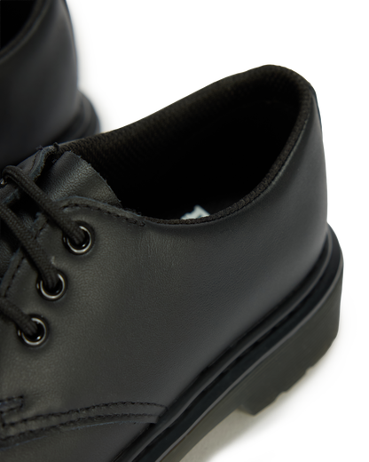 Junior 1461 Mono Softy T Leather Shoes in Black