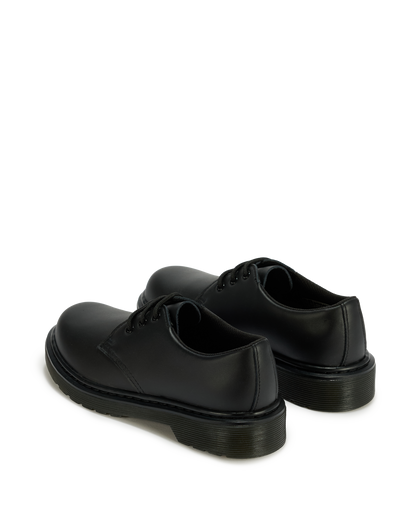 Junior 1461 Mono Softy T Leather Shoes in Black