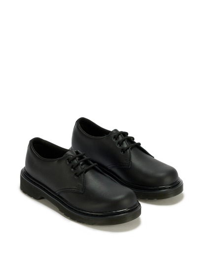 Junior 1461 Mono Softy T Leather Shoes in Black