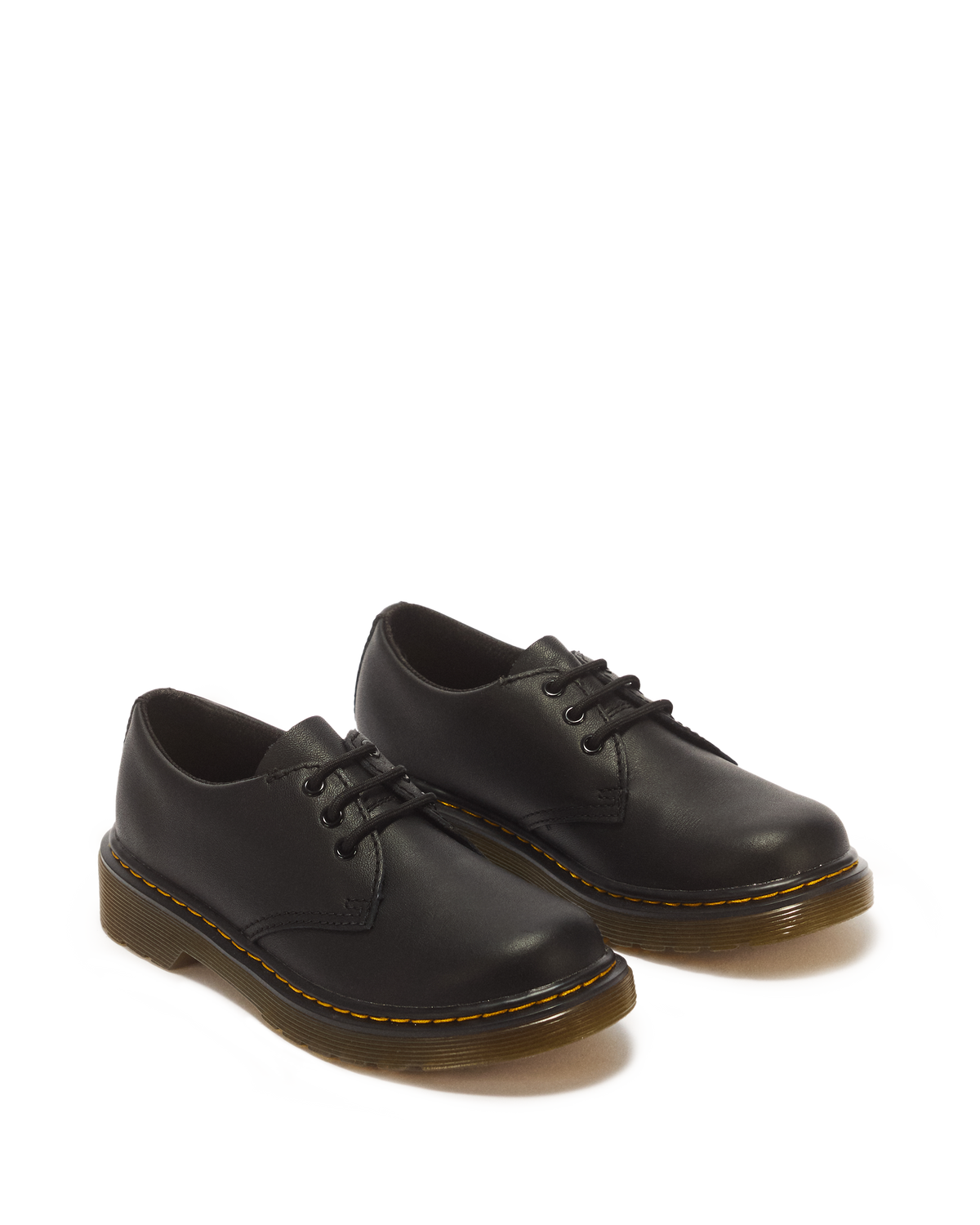 Junior 1461 Softy T Leather Shoes in Black