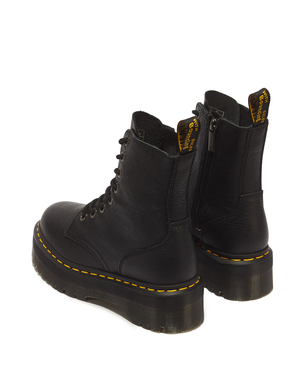 Jadon III Boot Pisa Leather Platforms in Black