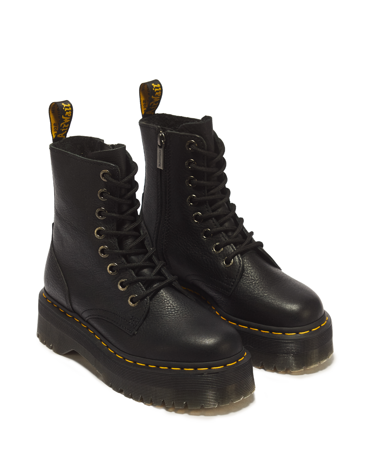 Jadon III Boot Pisa Leather Platforms in Black