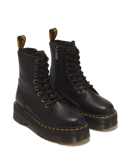Jadon III Boot Pisa Leather Platforms in Black