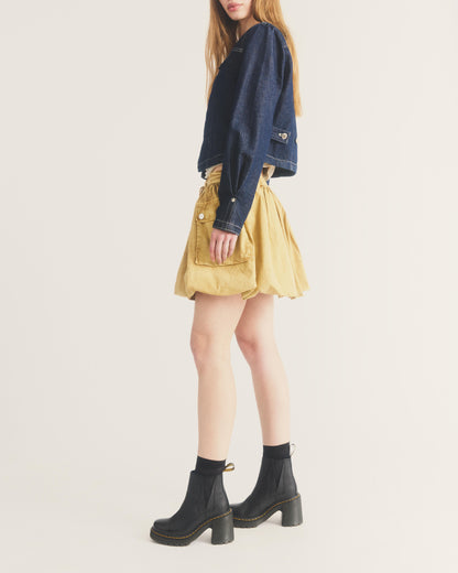 Spence Leather Flared Heel Chelsea Boots in Black
