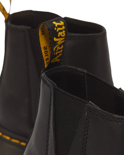 Spence Leather Flared Heel Chelsea Boots in Black