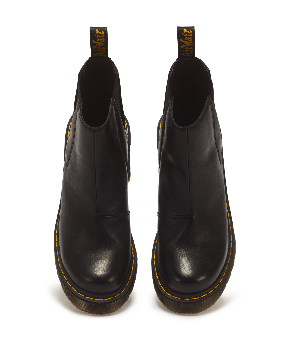 Spence Leather Flared Heel Chelsea Boots in Black