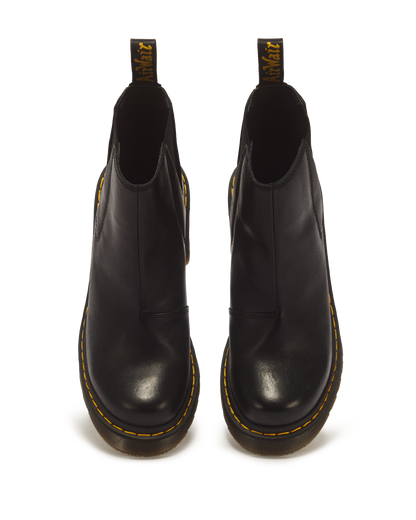 Spence Leather Flared Heel Chelsea Boots in Black