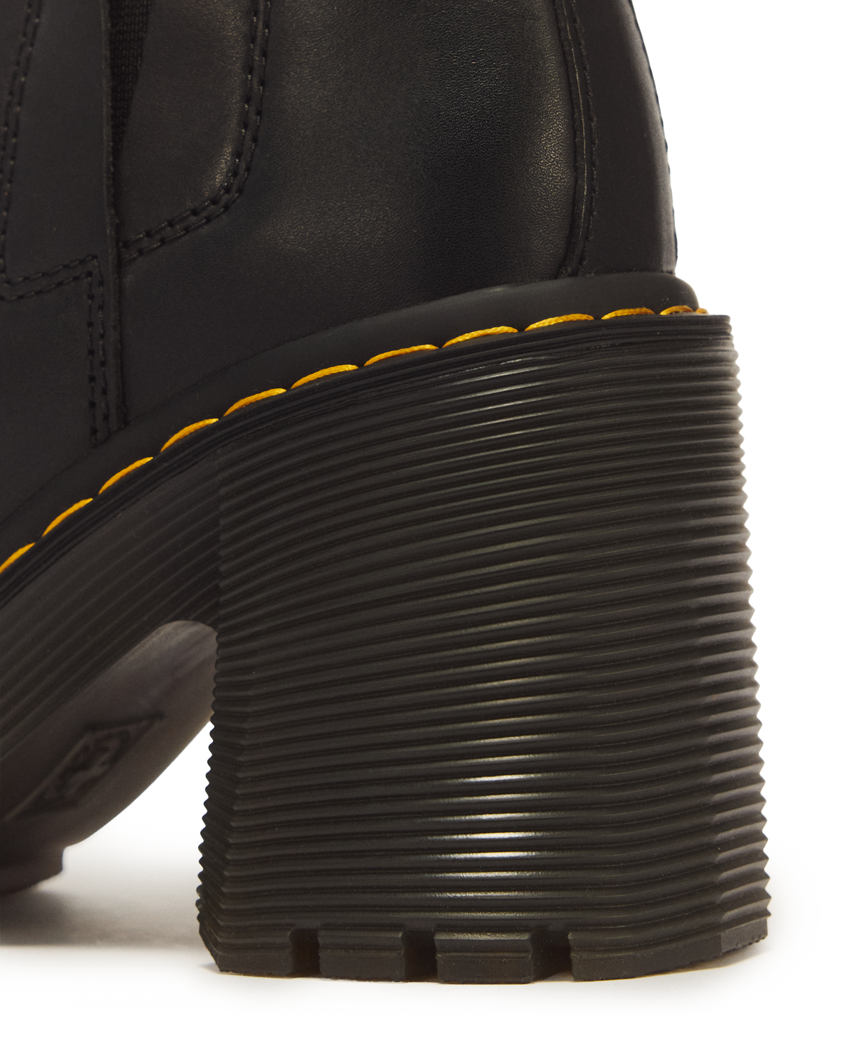 Spence Leather Flared Heel Chelsea Boots in Black