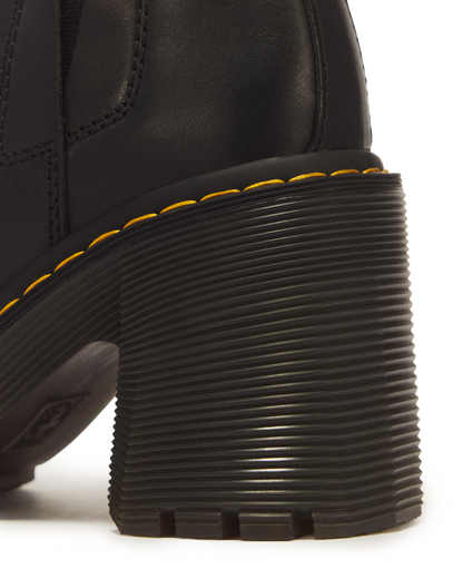 Spence Leather Flared Heel Chelsea Boots in Black