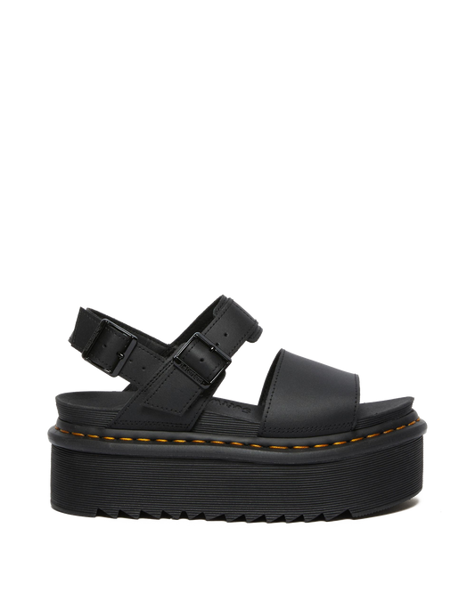 Voss Women's Leather Strap Platform Sandals in Black