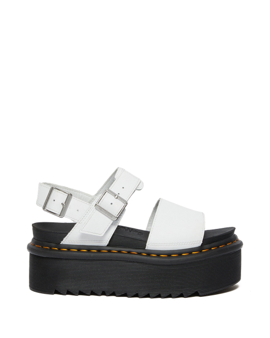 Voss Women's Leather Strap Platform Sandals in White