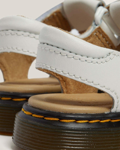 Toddler Moby II Leather Velcro Sandals in White T Lamper
