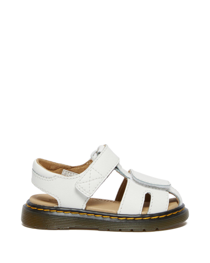 Toddler Moby II Leather Velcro Sandals in White T Lamper