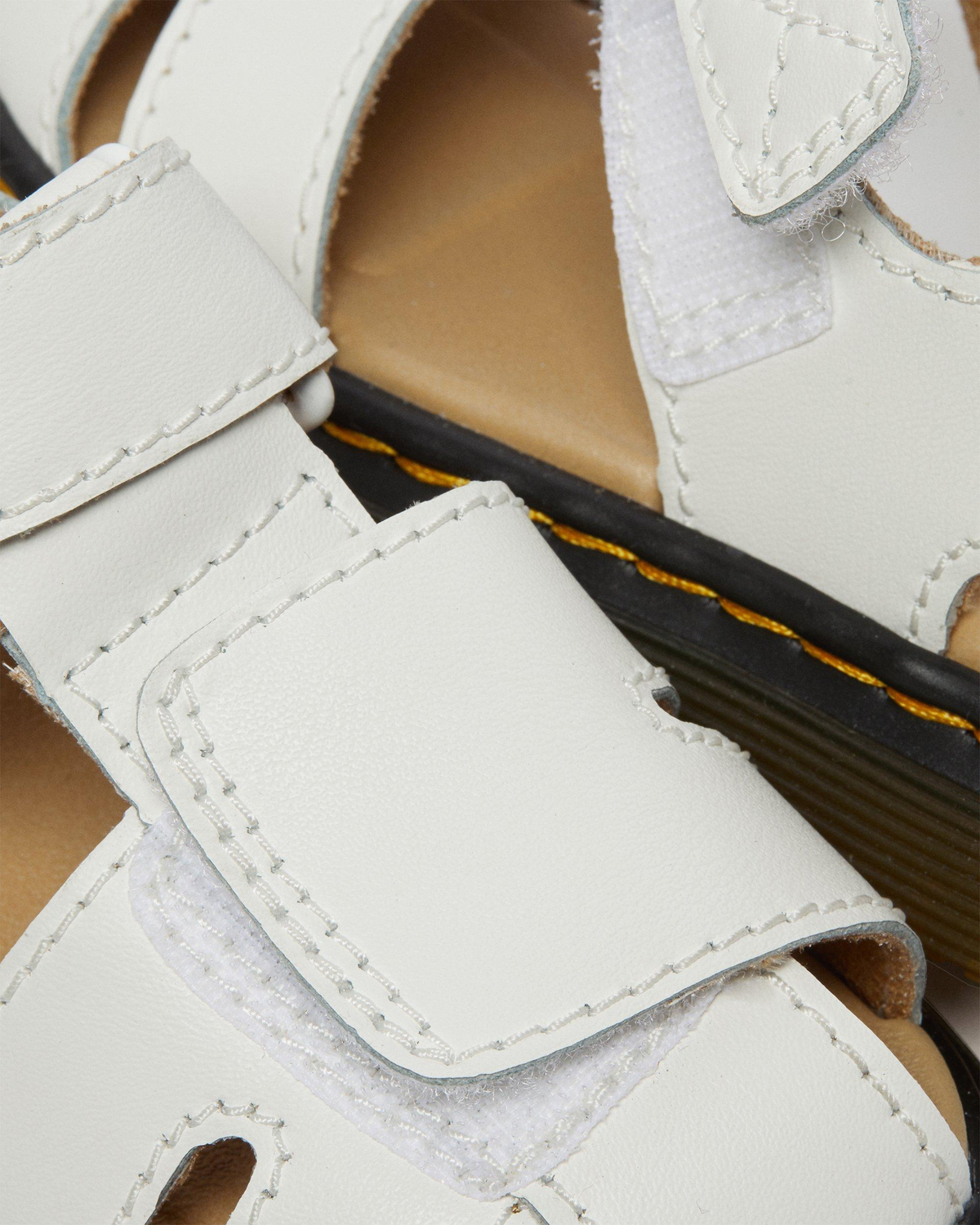 Toddler Moby II Leather Velcro Sandals in White T Lamper