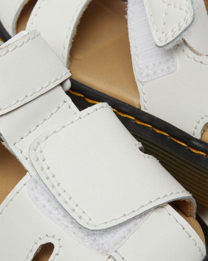 Toddler Moby II Leather Velcro Sandals in White T Lamper