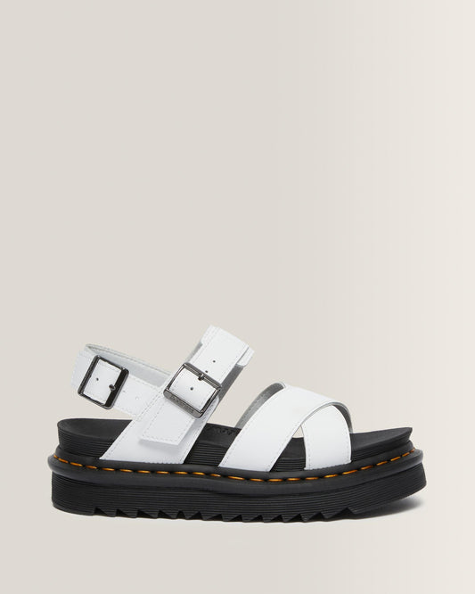 Voss II Women's Leather Strap Sandals in White