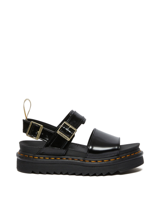 Vegan Voss Strap Sandals in Black