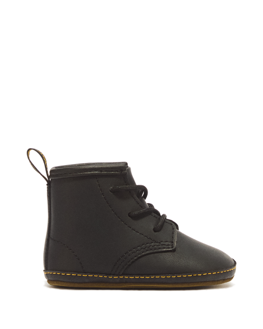 Newborn 1460 Auburn Leather Booties in Black