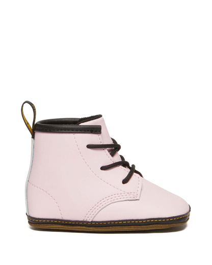 Newborn 1460 Auburn Leather Booties in Pale Pink