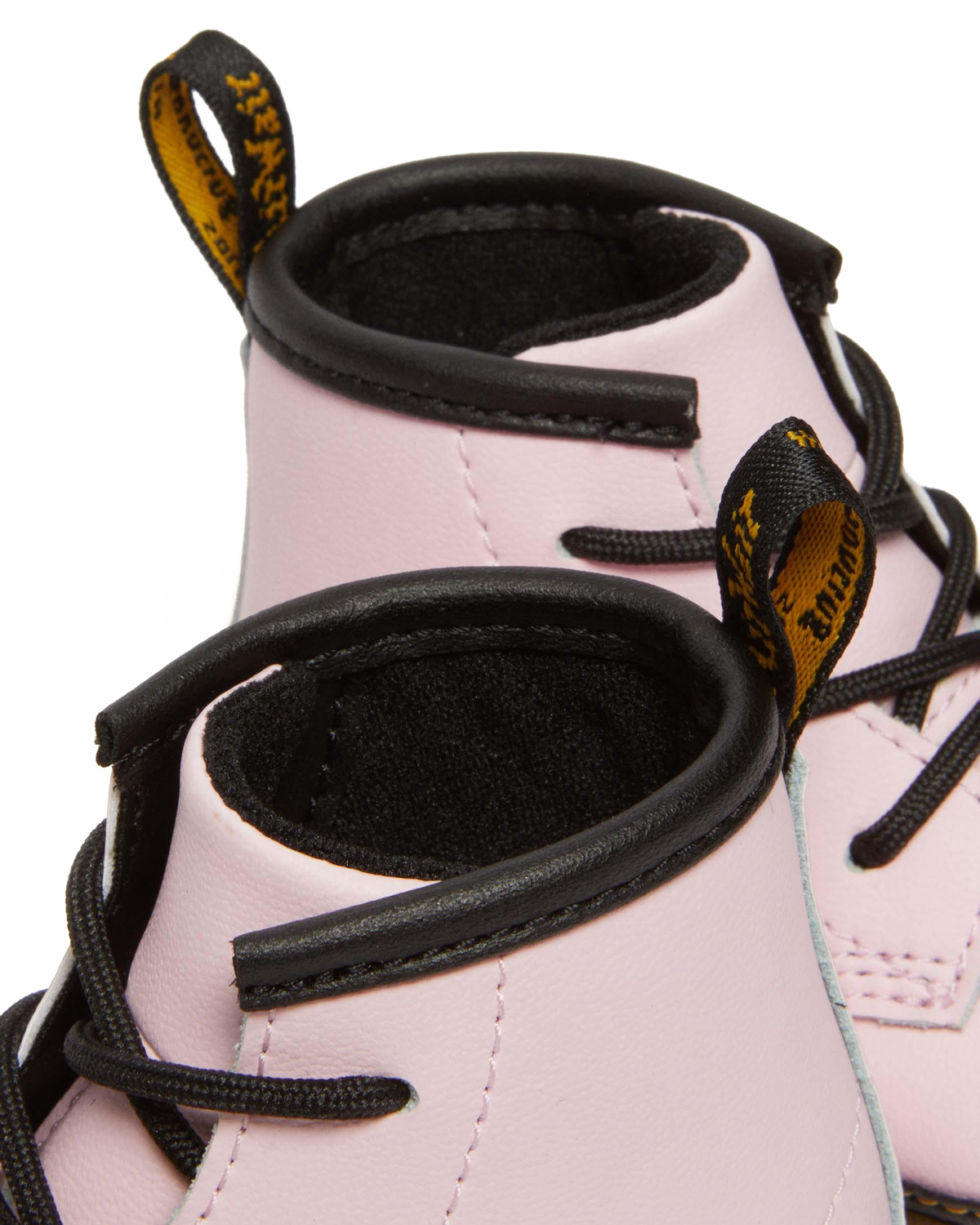 Newborn 1460 Auburn Leather Booties in Pale Pink