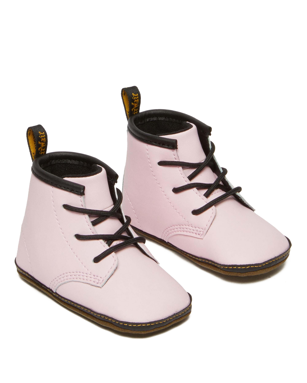 Newborn 1460 Auburn Leather Booties in Pale Pink