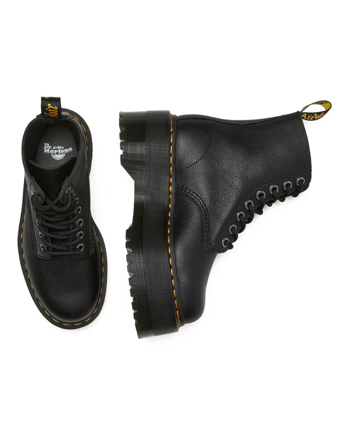 1460 Max Leather Platform Boots in Black