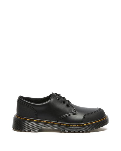 Junior 1461 Overlay Leather Shoes in Black
