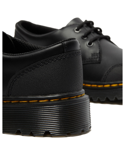 Junior 1461 Overlay Leather Shoes in Black