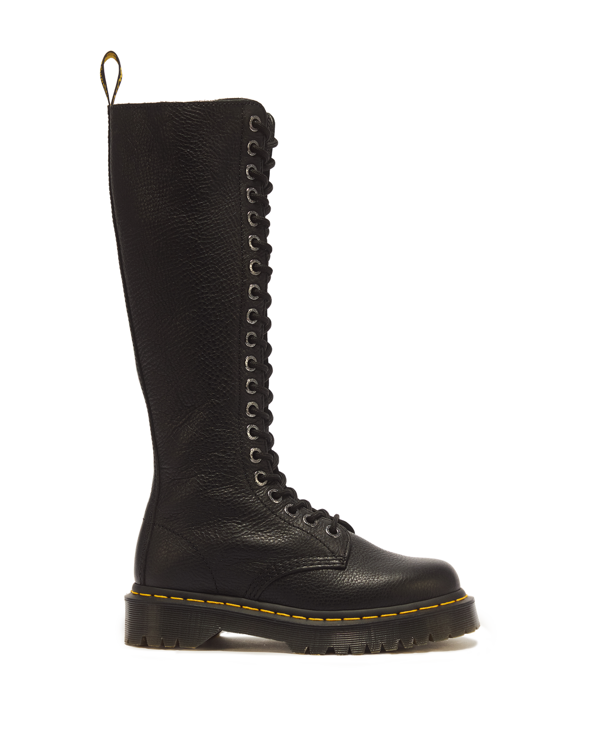 1B60 Bex Pisa Leather Knee High Boots in Black